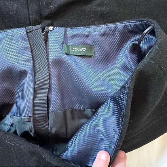 J. Crew Black Felted Wool A-Line Skirt Size Small - Picture 2 of 4